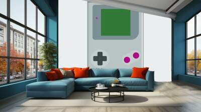 Retro Handheld game console flat icon Wall mural