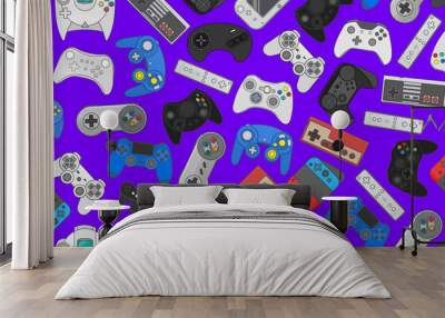 Video game controller background Gadgets seamless pattern Wall mural