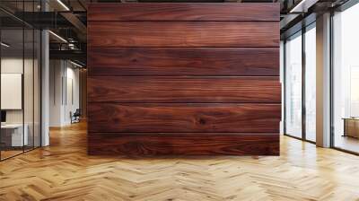 Wooden wall background or texture. Wood planks surface pattern. Wall mural