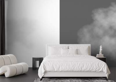 Cutout clean white cloud transparent backgrounds, Cloud clipart png,  Clouds smoke fog, special effect  Wall mural