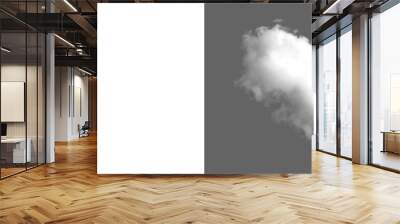 Cutout clean white cloud transparent backgrounds, Cloud clipart png,  Clouds smoke fog, special effect  Wall mural