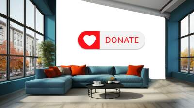 Donate button icon Wall mural