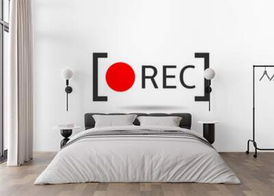 Recording icon template Wall mural