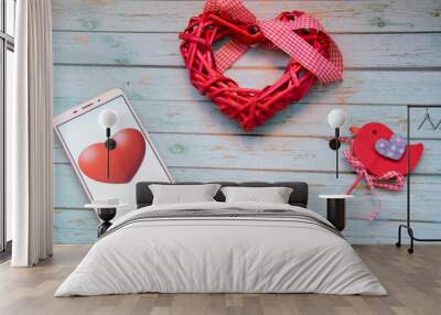 Smart heart beats Wall mural