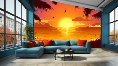 Holiday sunset Wall mural