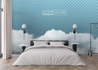 transparent realistic cloud Wall mural