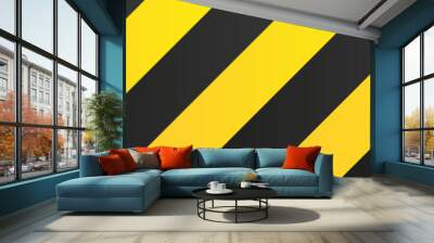 Illustration of yellow and black stripes.a symbol of dangerous and radioactive substances.The sample is widely used in industry.Vector Illustration Wall mural