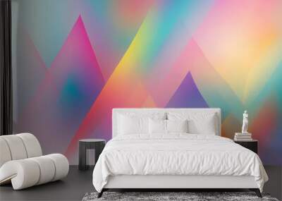 Colorful geometric abstract background made of different shapes Wall mural