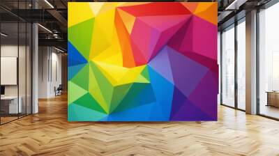 Colorful geometric abstract background made of different shapes Wall mural