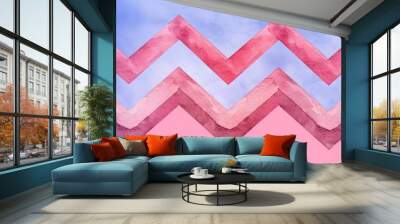 Chevron zigzag with watercolor wash, perfect for soft and artistic backgrounds in digital illustrations. Illustrater Image, Shiny, bright, beautiful , Minimalism, Wall mural