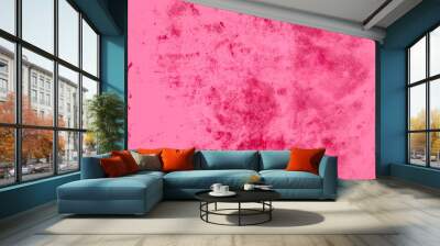 Bright pink grunge background wall texture imitation. Concept for Valentine's Day. Wall mural