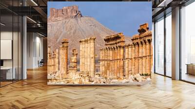 Colonnade and Castle Palmyra Syria Wall mural