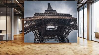 eiffel tower paris view from above Wall mural