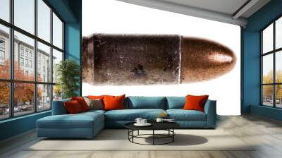 Old bullet macro isolated Wall mural