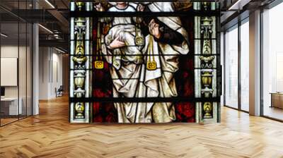 Our Lady of mount carmel stain glass Wall mural