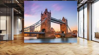 tower bridge in london at sunset London UK March Wall mural