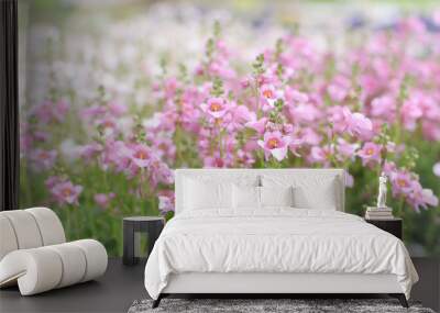 Blooming Twinspur Flowers Wall mural