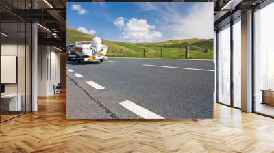 car towing motor boat Wall mural