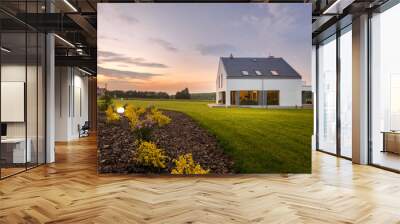 Beautiful home with amazing landscape Wall mural