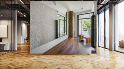 Home corridor with mirror wall Wall mural