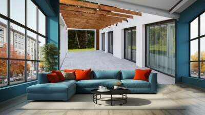 House with patio and wooden ceiling Wall mural