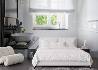 Stylish bathroom with window Wall mural