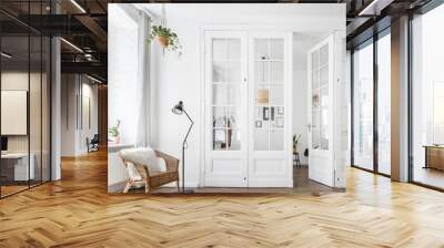 Townhouse interior with open doors Wall mural