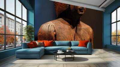 Egyptian wooden sculpture Wall mural