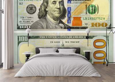 Hundred redesigned american dollars Wall mural