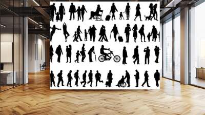 People silhouettes Wall mural