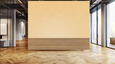 nice wooden floor and warm wallpaper, background, photos of objects, products.  Wall mural