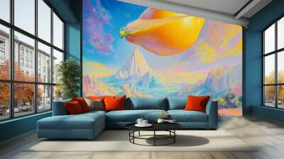 Lemon in the sky  Wall mural