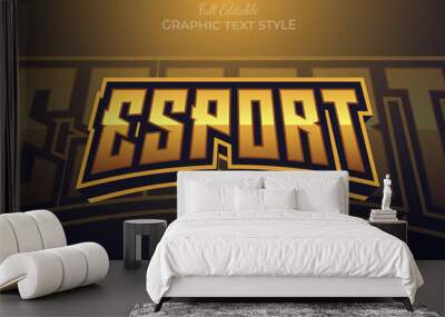 Esport Gold Editable Premium Text Style Effect Wall mural