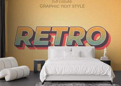 Retro Old Grunge Text Style Effect Premium Wall mural