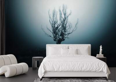  Horror Spooky Tree Dark Night . Wall mural