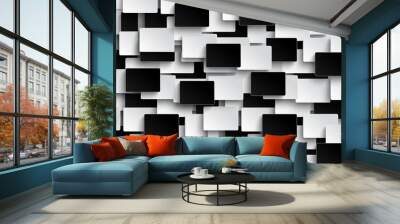  Optical illusion black and whiteseamless modern design. Wall mural