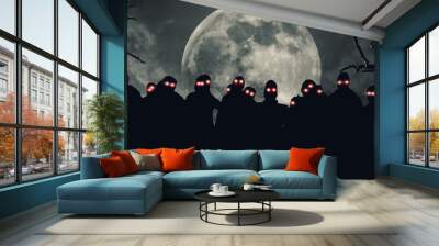 Horror Movie Scene background.  Wall mural