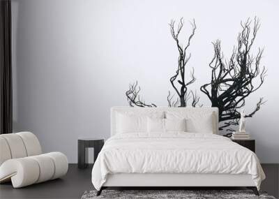 Silhouette of bare tree  halloween horror background Wall mural