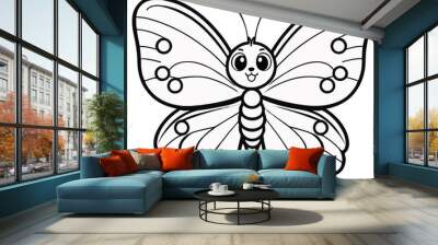 black and white butterfly Wall mural