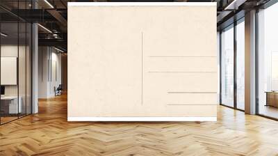 Blank old vintage postcard isolated Wall mural