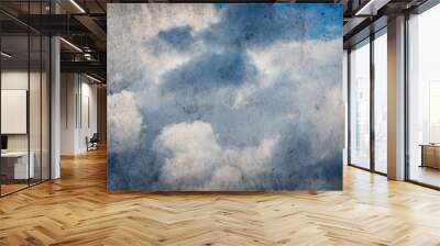 Vintage grunge background of sky with clouds Wall mural