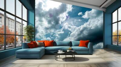 fantastic heap cloud and sunshine Wall mural