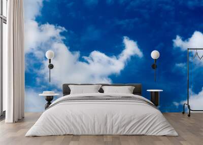 white pure heap cloud sunshine in blue sky soft sunlight Wall mural