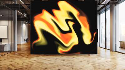 Abstract fire background with space Wall mural