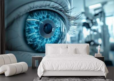 Futuristic Vision Correction Surgery: Advanced technology being used for vision correction procedures. Wall mural