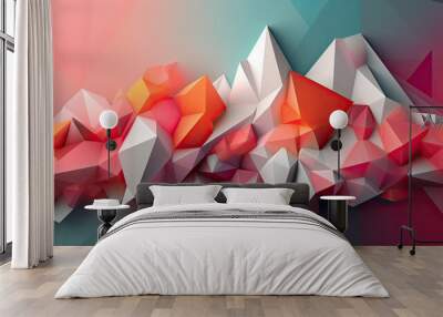 Abstract  3D Modern Business Background Wall mural