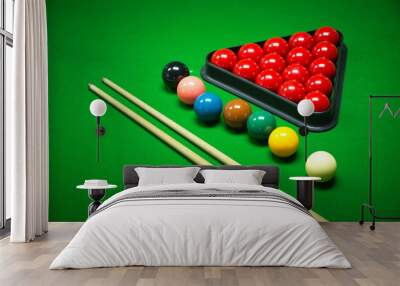 snooker balls set Wall mural