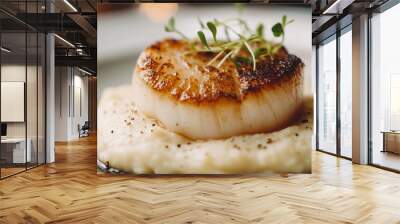 pan seared scallop dish Wall mural