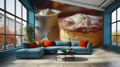 souffle dish with cream Wall mural