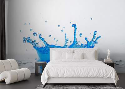 water splash on white background Wall mural